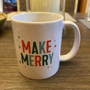 Make Merry Christmas Holiday Mug Ceramic Coffee Tea Glass Cup